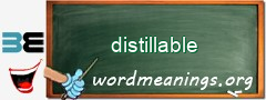 WordMeaning blackboard for distillable